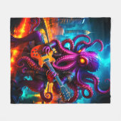 Couverture Polaire Rockstar du monstre Kraken (Devant (Horizontal))
