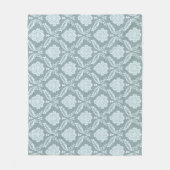 Couverture Polaire Rococo Damask Pattern Duck Egg Blue+Teal (Devant)