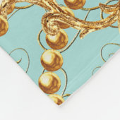 Couverture Polaire Rococo éléments dorés sans couture motif. Texte or (Coin)