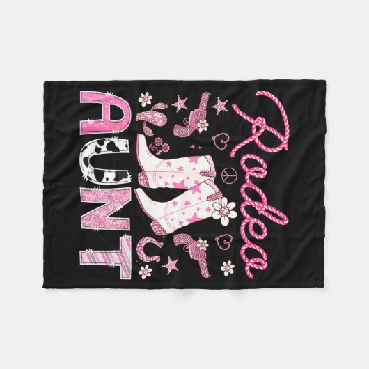 Couverture Polaire Rodeo Aunt Nk Cowgirl Western Coquette Birthday Gi (Devant (Horizontal))