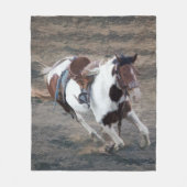 Couverture Polaire Rodeo Bucking Pinto Bronco (Devant)