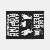 Couverture Polaire Rodeo Cowboy Barrel Racing Team Roping Horseback R (Devant (Horizontal))