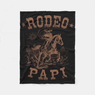 Couverture Polaire Rodeo Papi Cowboy Occidental Famille Assortie Fête