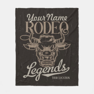 Couverture Polaire Rodéo personnalisé Old West Steer Roping Légendes