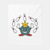 Couverture Polaire Roi à Bowling avec épingle de Bowling (Devant)