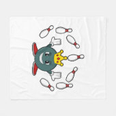 Couverture Polaire Roi à Bowling avec épingle de Bowling (Devant (Horizontal))