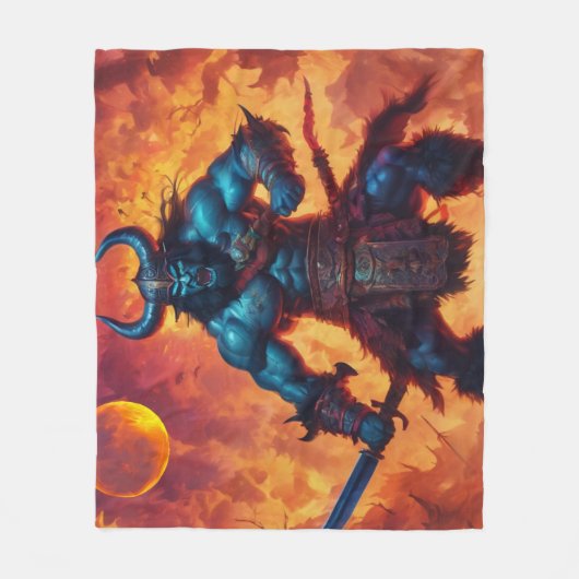 Couverture Polaire Roi barbare (Devant)