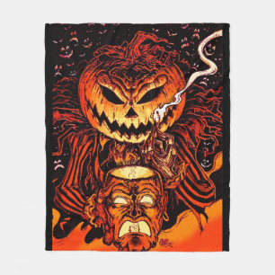 Couverture Polaire Roi de citrouille de Halloween