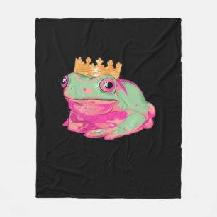Couverture Polaire Roi Grenouille Funky Mème Style Classique