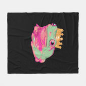 Couverture Polaire Roi Grenouille Funky Mème Style Classique (Devant (Horizontal))
