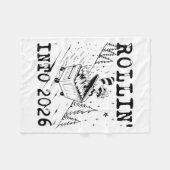 Couverture Polaire Rollin’ Into 2026 Raccoon Dumpster Fire Funny New  (Devant (Horizontal))