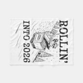 Couverture Polaire Rollin’ Into 2026 Raccoon Dumpster Fire New Year M (Devant (Horizontal))