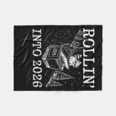 Couverture Polaire Rollin’ Into 2026 Raccoon Dumpster Fire New Year M (Devant (Horizontal))