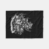 Couverture Polaire Rollin Into 2026 Raccoon Funny Dumpster Fire 2025  (Devant (Horizontal))