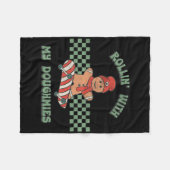 Couverture Polaire Rollin With My Doughmies Retro Gingerbread Man Ska (Devant (Horizontal))