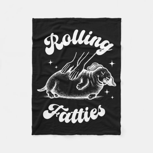 Couverture Polaire Rolling Fatties Dog Dachshund Weed Wiener Dog Love (Devant)