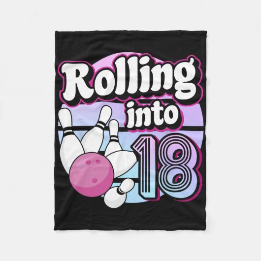 Couverture Polaire Rolling In 18 Bowling 18th Birthday (Devant)