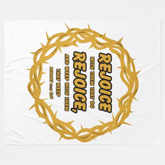 Couverture Polaire Romains 12:15 KJV Bible Scripture Verse (Devant (Horizontal))