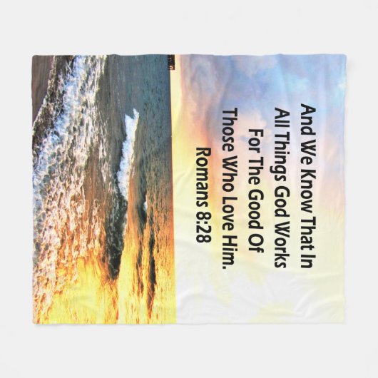 COUVERTURE POLAIRE ROMAINS DE SÉRENE 8:28 SCRIPTURE VERSE (Devant (Horizontal))