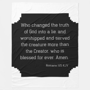 Couverture Polaire Romans 1:25 Citation de la Bible vers la Bible