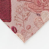 Couverture Polaire Romantic Embroidered Hearts & Floral Pattern (Coin)