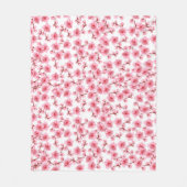 Couverture Polaire Romantic pink Cherry blosson (Devant)