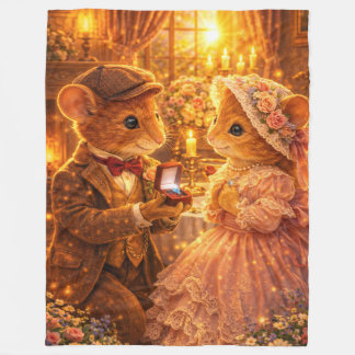 Couverture Polaire Romantic Proposal Couple Gift Engagement Love