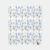 Couverture Polaire Romantic purple botanical wallpaper (Devant)