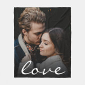 Couverture Polaire Romantique Custom Photo Love Script rendre unique (Devant)