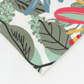 Couverture Polaire Romantique Floral doux rose vert pêche classique (Coin)