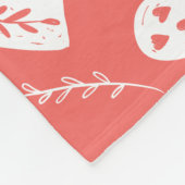 Couverture Polaire Romantique Floral Valentine Coeurs Motif Coral (Coin)