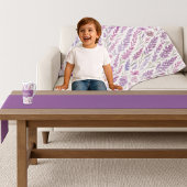 Couverture Polaire Romantique lila rose pastel Botanique prés de prin