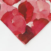Couverture Polaire Romantique Rose Rouge Petals Floral Amour (Coin)