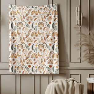 Couverture Polaire Romantique Vintage Floral Cosy Shabby Chic Charme