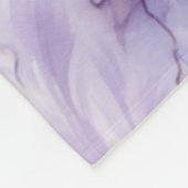 Couverture Polaire Romantique violet Iris Floral (Coin)