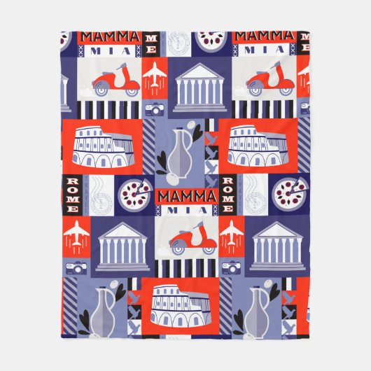 Couverture Polaire Rome city seamless decorative pattern design. Trav (Devant)