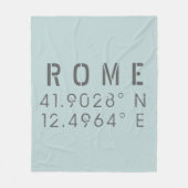 Couverture Polaire Rome Latitude et Longitude (Devant)