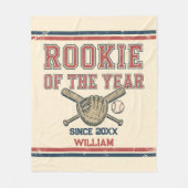 Couverture Polaire Rookie de l'année Baseball (Devant)