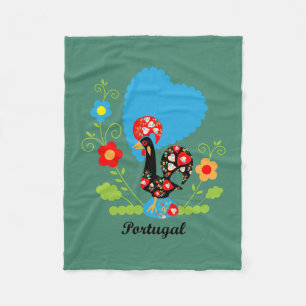 Couverture Polaire Rooster portugais de la chance