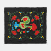 Couverture Polaire Rooster portugais de la chance en vert (Devant (Horizontal))