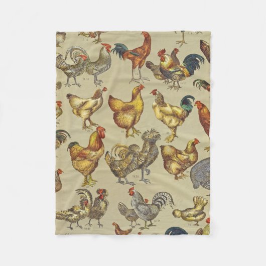Couverture Polaire Rooster Poulet de la ferme Pays Animal (Devant)