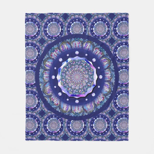 Couverture Polaire Rosace bleue (Devant)
