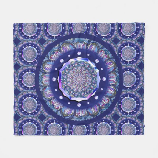 Couverture Polaire Rosace bleue (Devant (Horizontal))