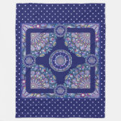 Couverture Polaire rosace bleue (Devant)