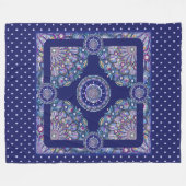 Couverture Polaire rosace bleue (Devant (Horizontal))