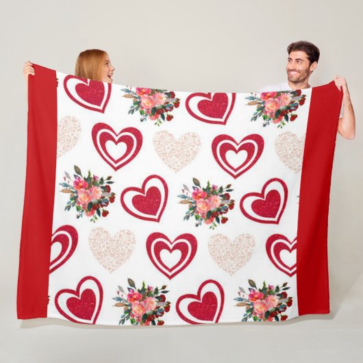 Couverture Polaire Rose (En situation)