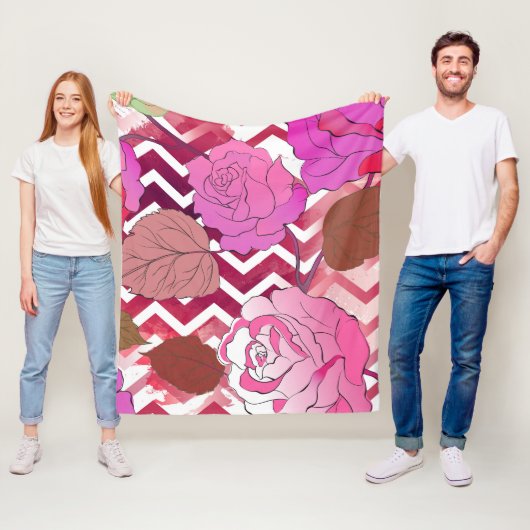 Couverture Polaire Rose 33 (En situation)