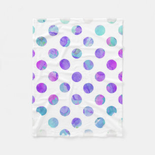 Couverture Polaire Rose à la mode d'aquarelle, Aqua, et point de