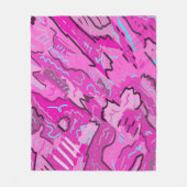 Couverture Polaire Rose! Amusant avec l'art Abstrait (Devant)