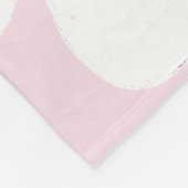 Couverture Polaire Rose blanc simple marguerite Motif or personnel (Coin)